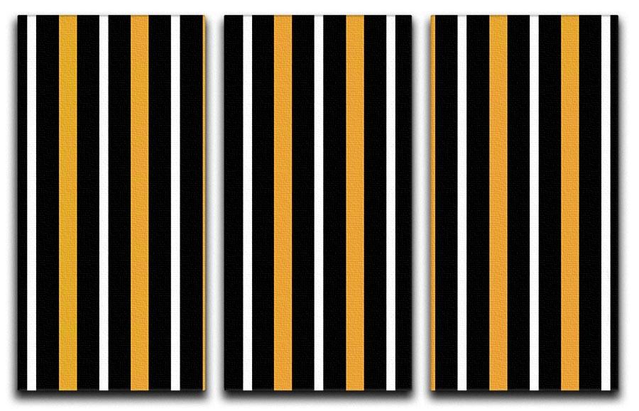 Funky Stripes FS2 3 Split Panel Canvas Print showcasing vibrant colors and modern design, perfect for enhancing any room's decor.