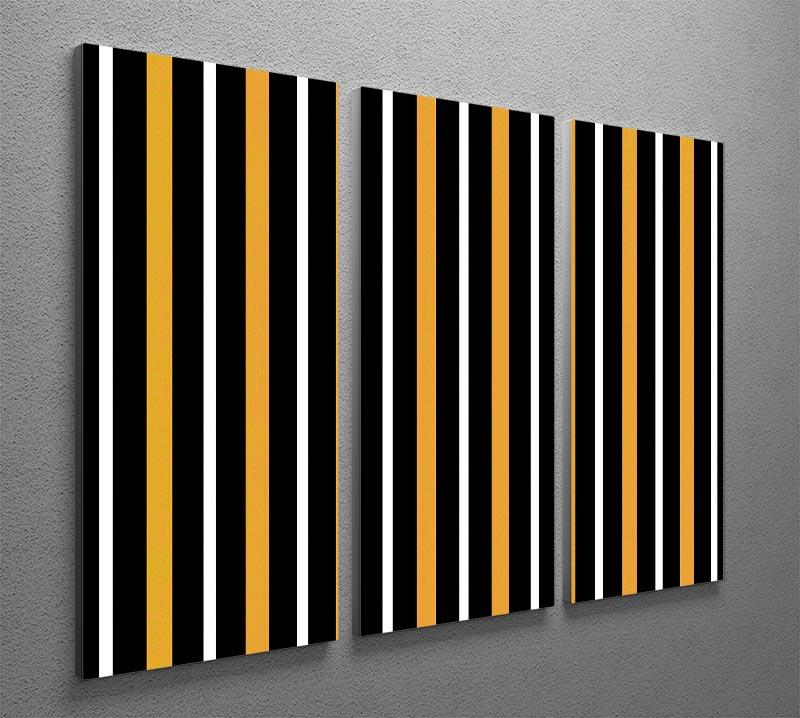 Funky Stripes FS2 3 Split Panel Canvas Print showcasing vibrant colors and modern design, perfect for enhancing any room's decor.