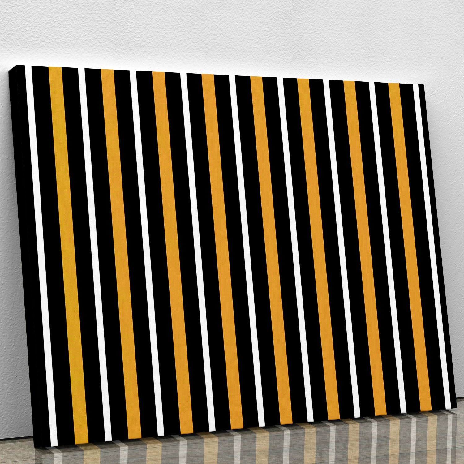 Funky Stripes FS2 Canvas Print showcasing vibrant, colorful stripes in a modern design, perfect for home decor.
