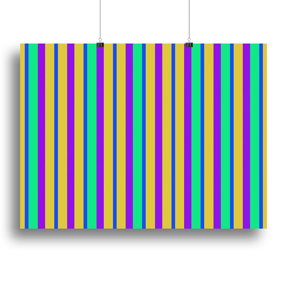 Funky Stripes Multi 2 Canvas Print featuring vibrant colors and abstract striped design, perfect for modern decor.