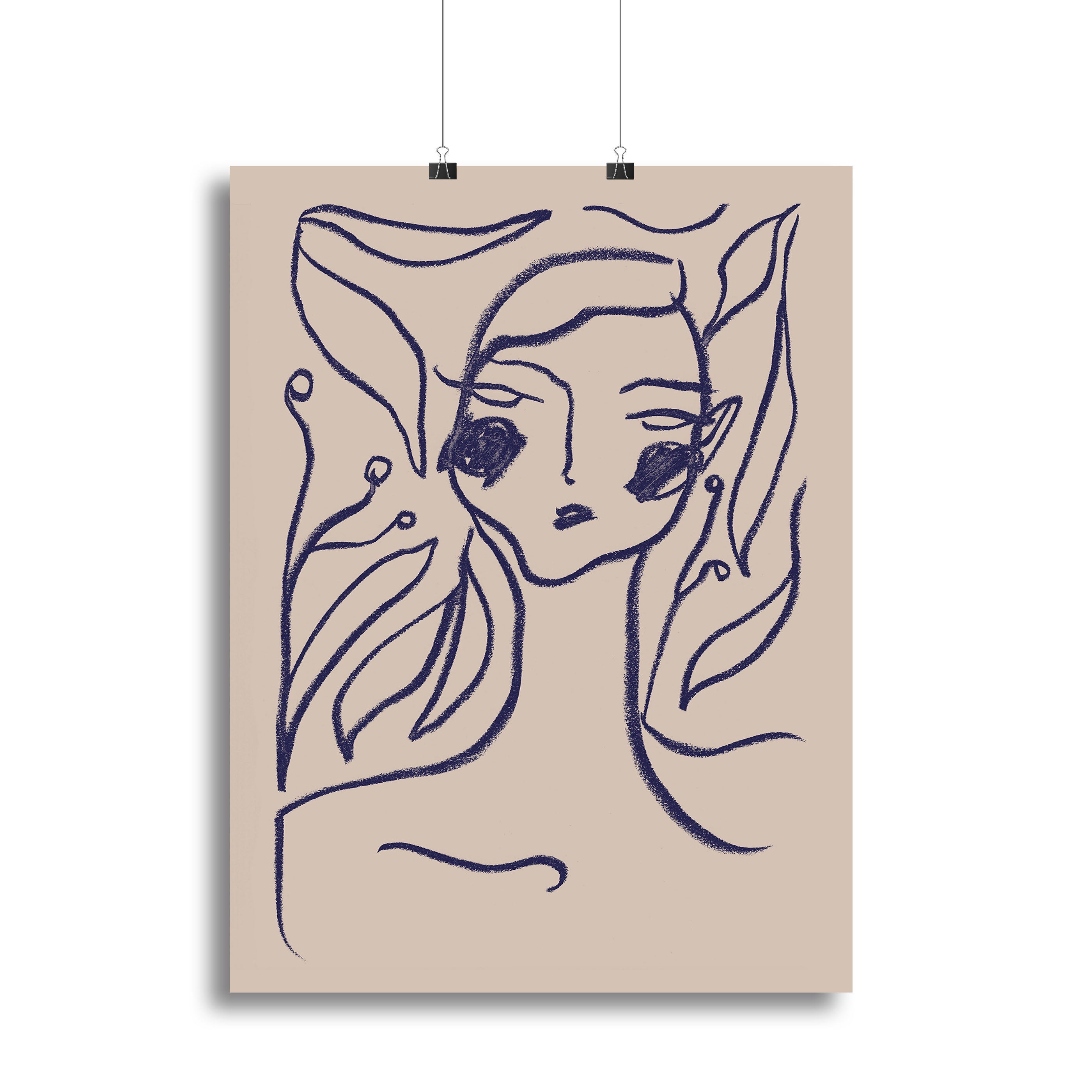 Gaia Blue Canvas Print showcasing vibrant blue hues and modern design, perfect for home or office decor.