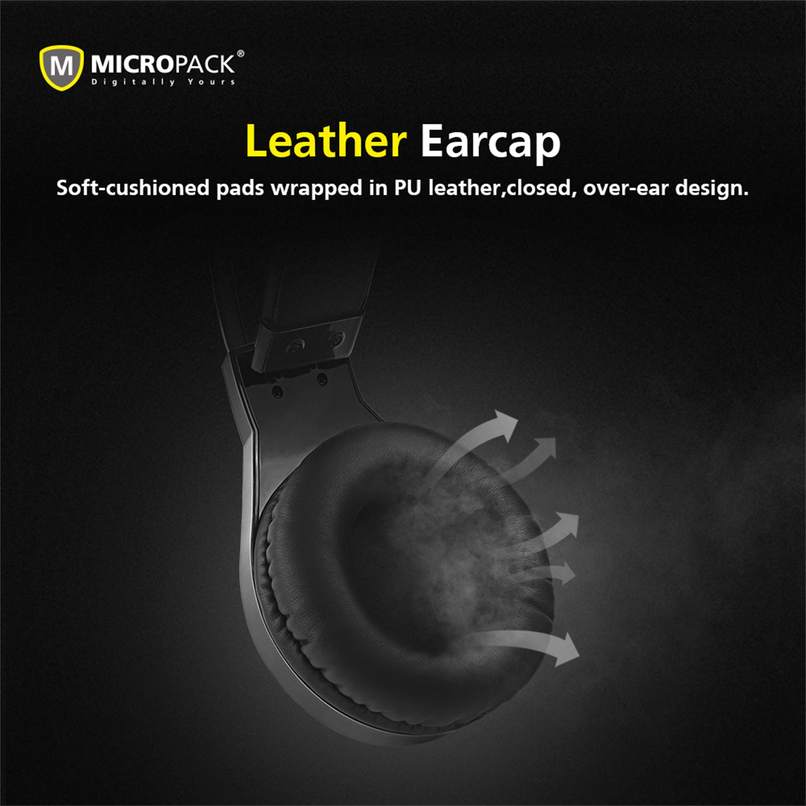 Gaming headset featuring leather earmuffs, omnidirectional microphone, and colorful LED lights for immersive gaming experience.