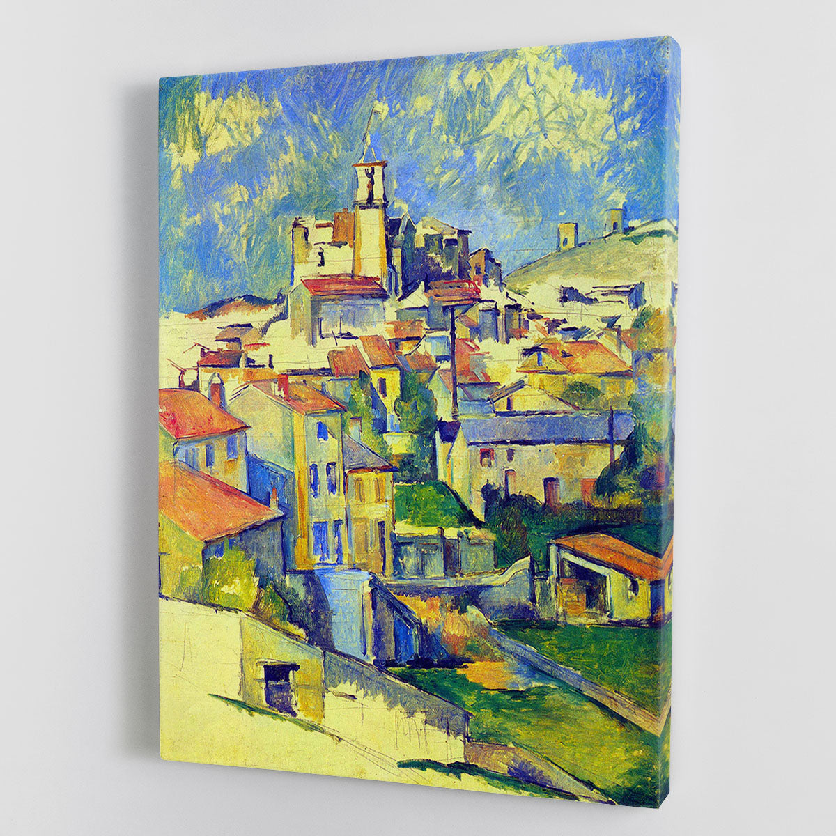 Gardanne by Cezanne canvas print showcasing vibrant colors and intricate details, perfect for enhancing home decor.