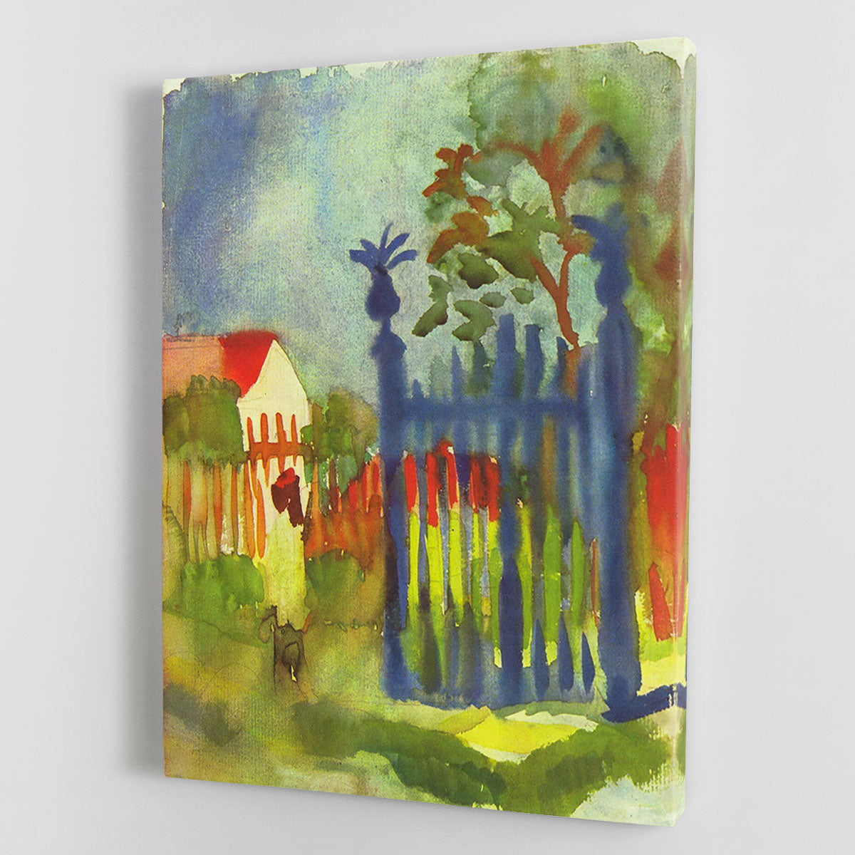 Garden Gate by Macke canvas print featuring vibrant colors and intricate details, perfect for home or office decor.