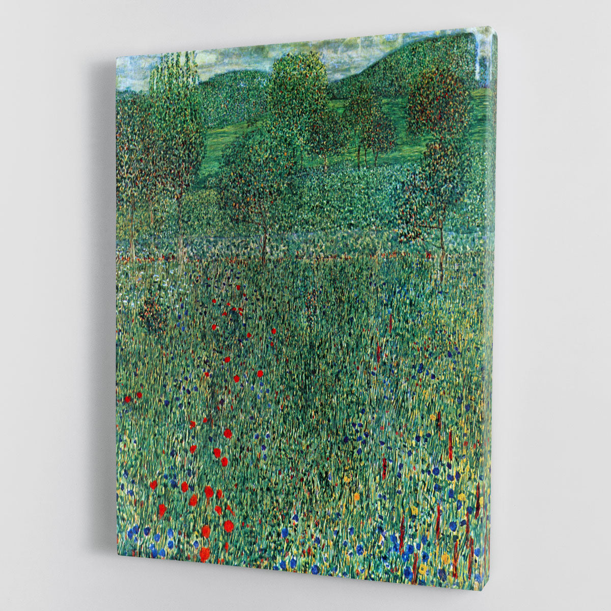 Canvas print of Garden Landscape by Klimt featuring vibrant colors and intricate floral details.