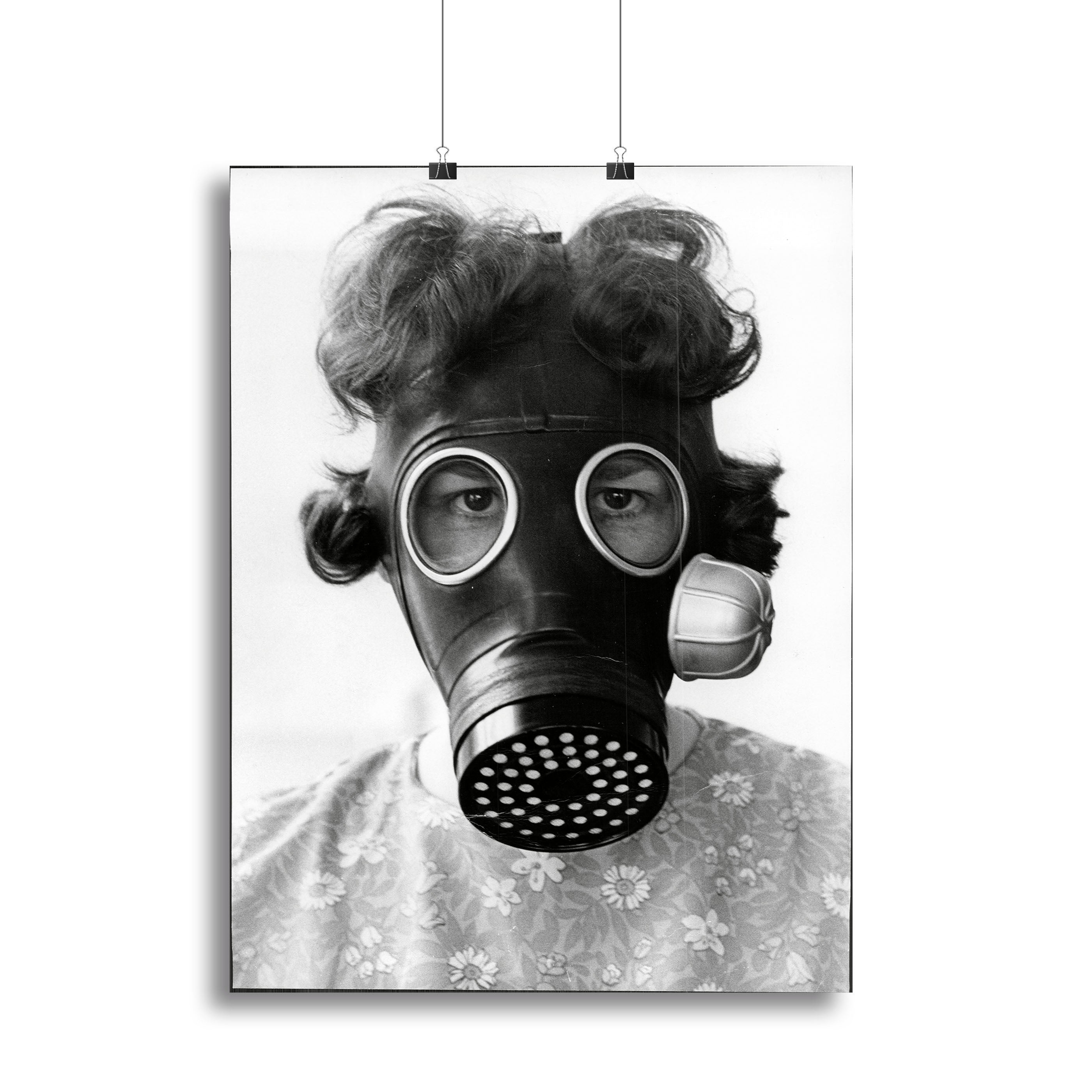 Gas Mask Canvas Print showcasing a bold and unique design, perfect for modern decor.
