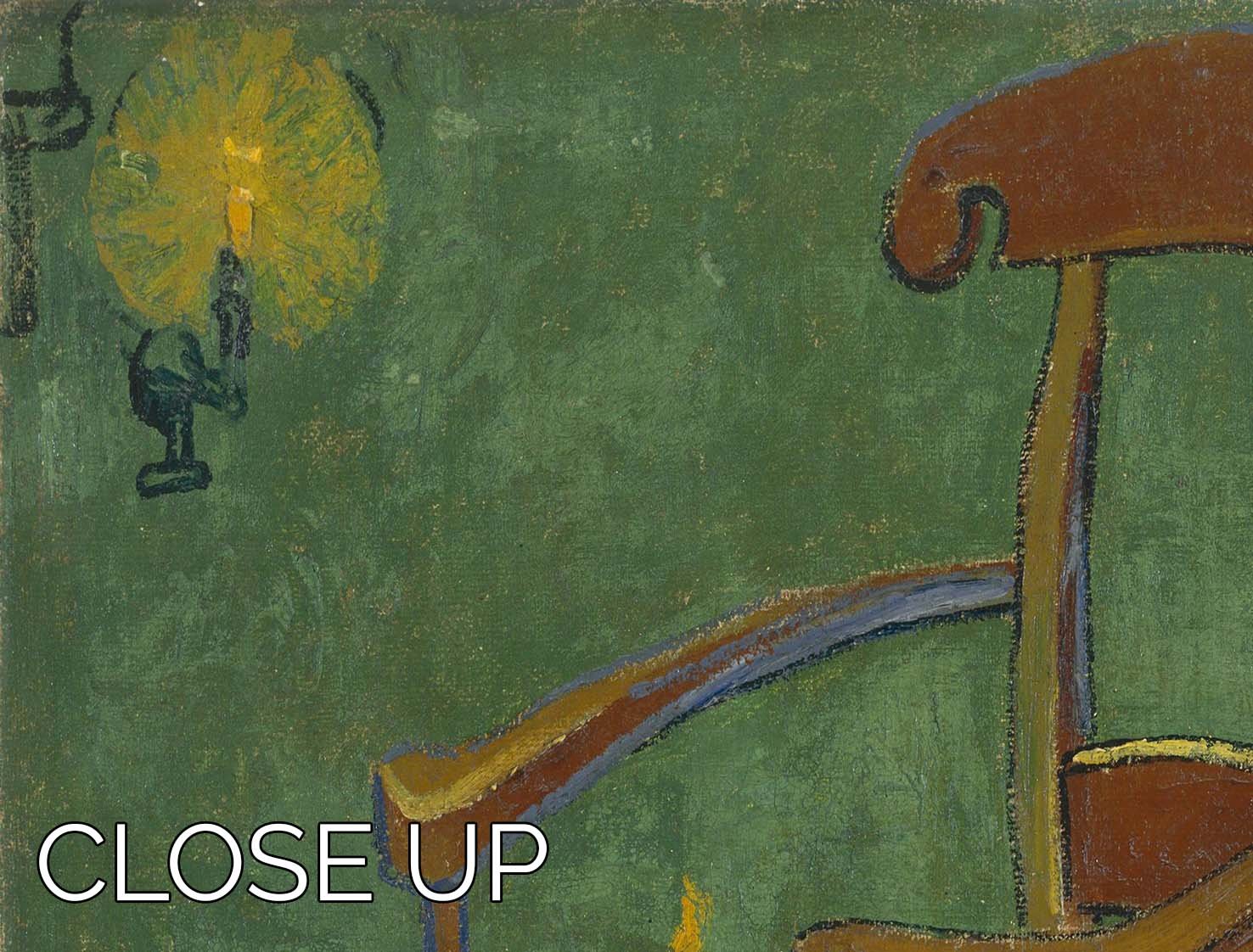 Gauguins chair by Van Gogh 3-panel canvas print showcasing vibrant colors and intricate details, perfect for home decor.