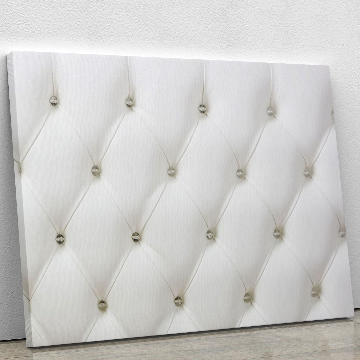 A collection of genuine leather upholstery canvas prints and posters showcasing modern art, nature scenes, and vintage travel designs.