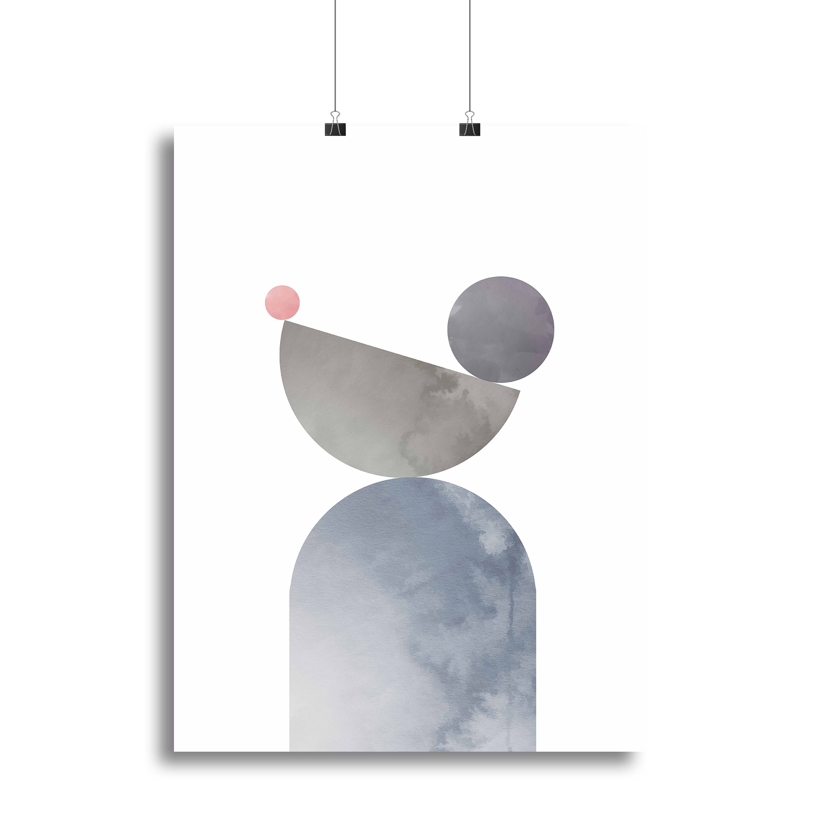 Geometrical Shapes 01 canvas print featuring modern abstract design in vibrant colors, perfect for home or office decor.