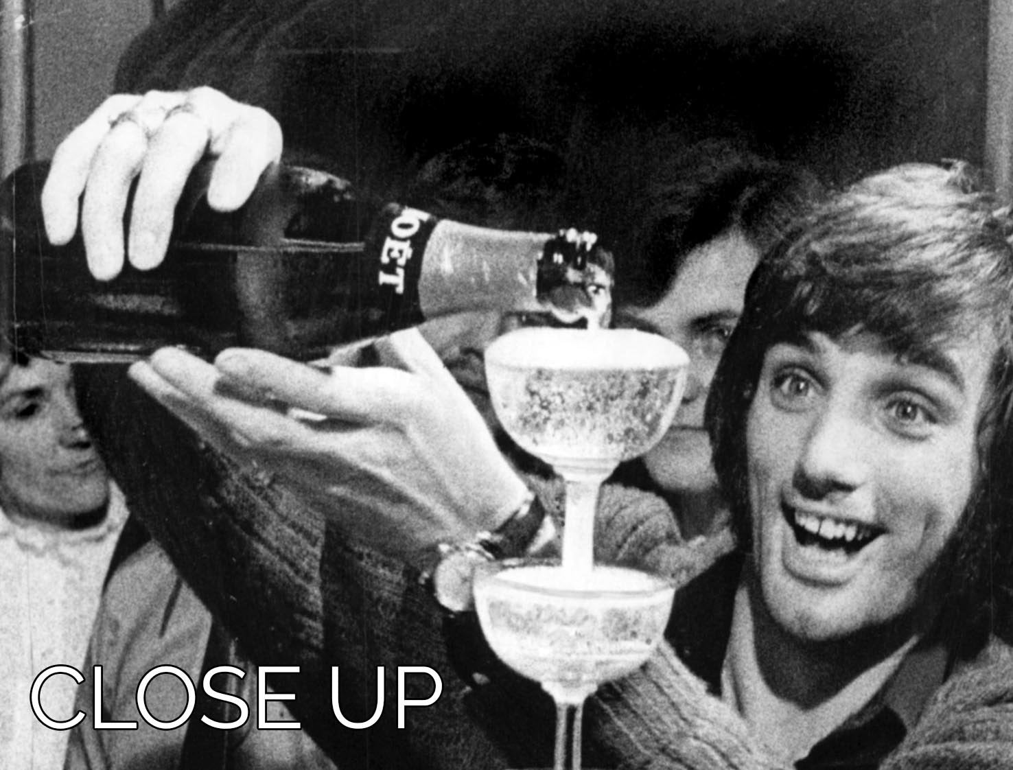 A stunning 3-panel canvas print featuring George Best pouring champagne, showcasing vibrant colors and elegant design.