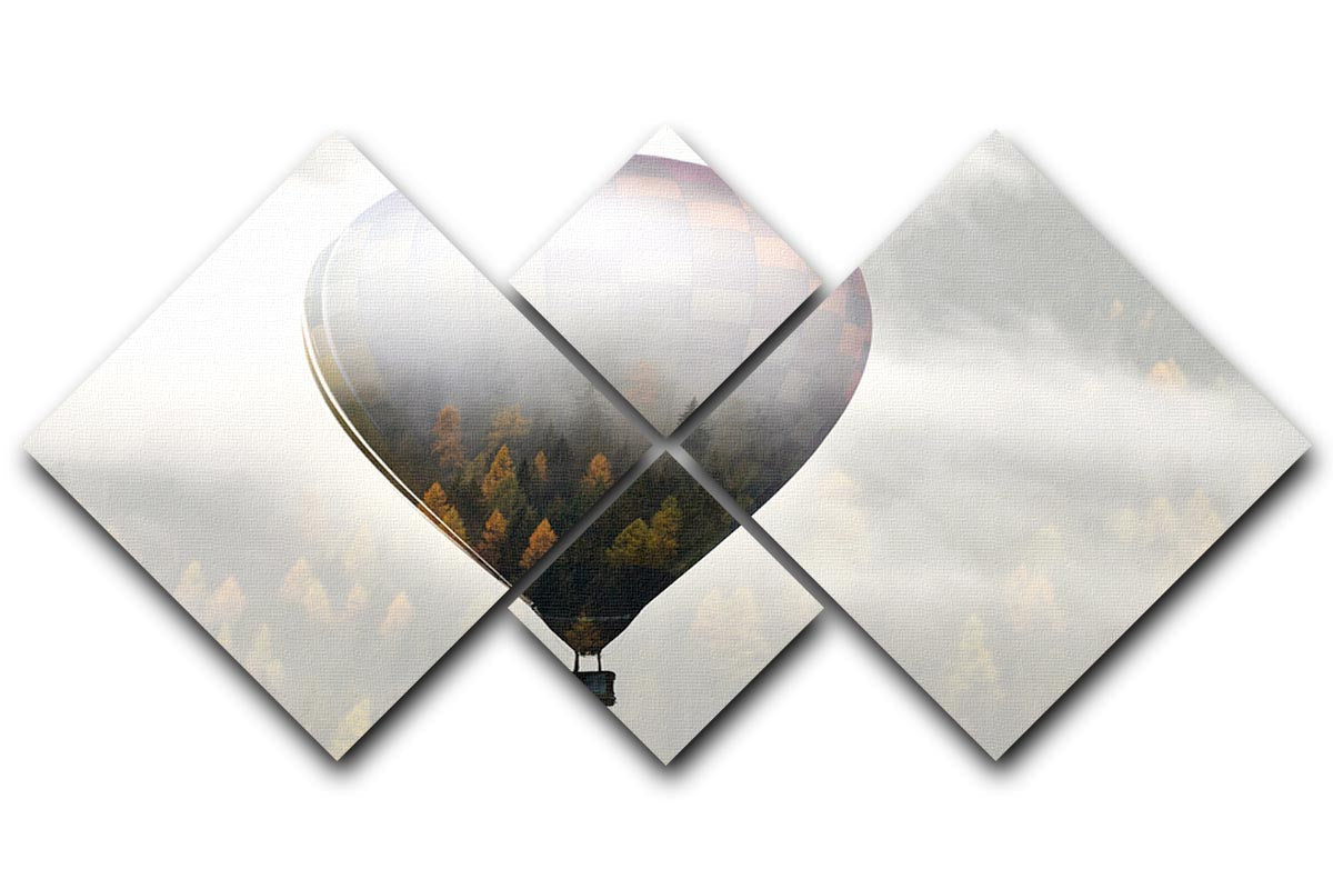 A beautiful 4 Square Multi Panel Canvas artwork featuring four equal sections, creating a cohesive and striking visual display.