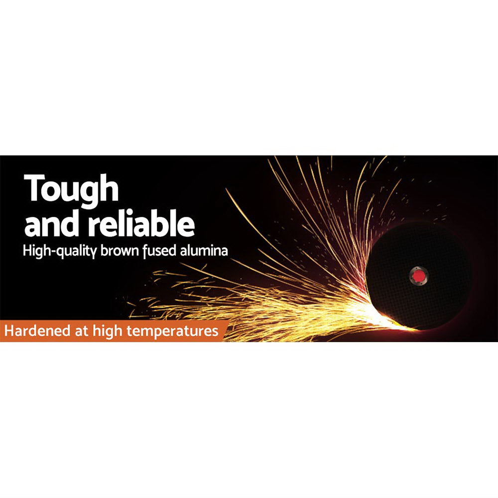 Giantz 200-Piece 5-inch cutting discs for angle grinders, showcasing ultra-thin design and durable construction for cutting stainless steel.