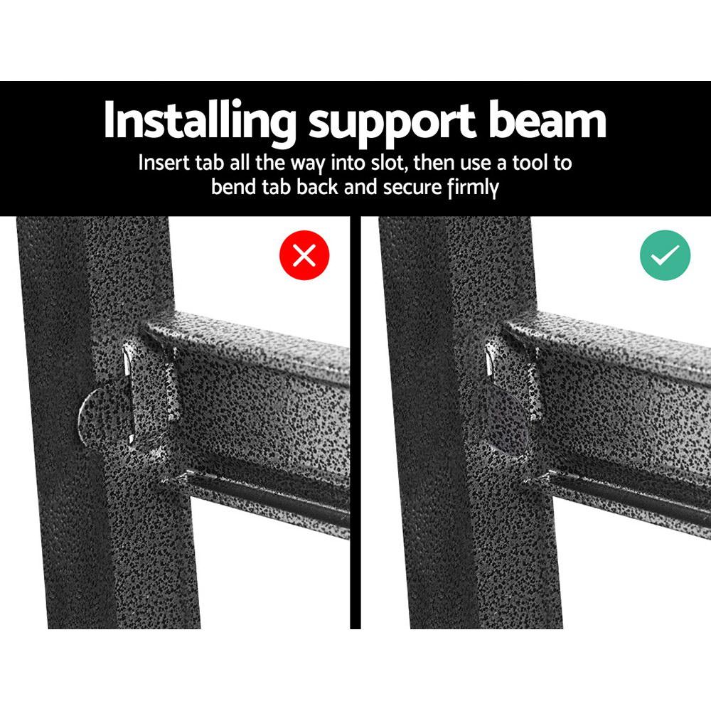 Giantz 2x1.5M Steel Warehouse Racking Rack showcasing heavy-duty shelves with adjustable heights and a rust-resistant finish.