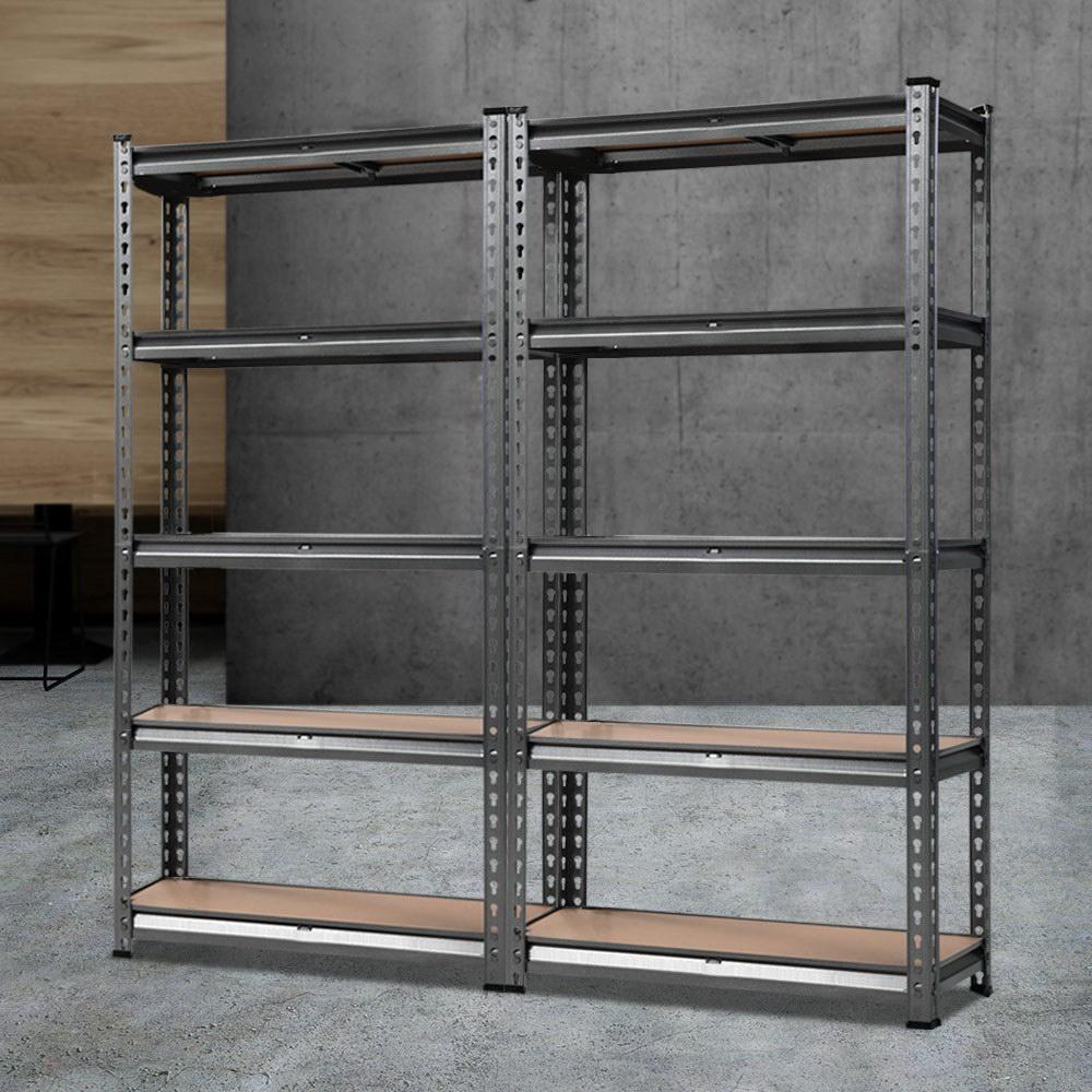Giantz 2x1.5M Steel Warehouse Racking Rack showcasing heavy-duty shelves with adjustable heights and a rust-resistant finish.