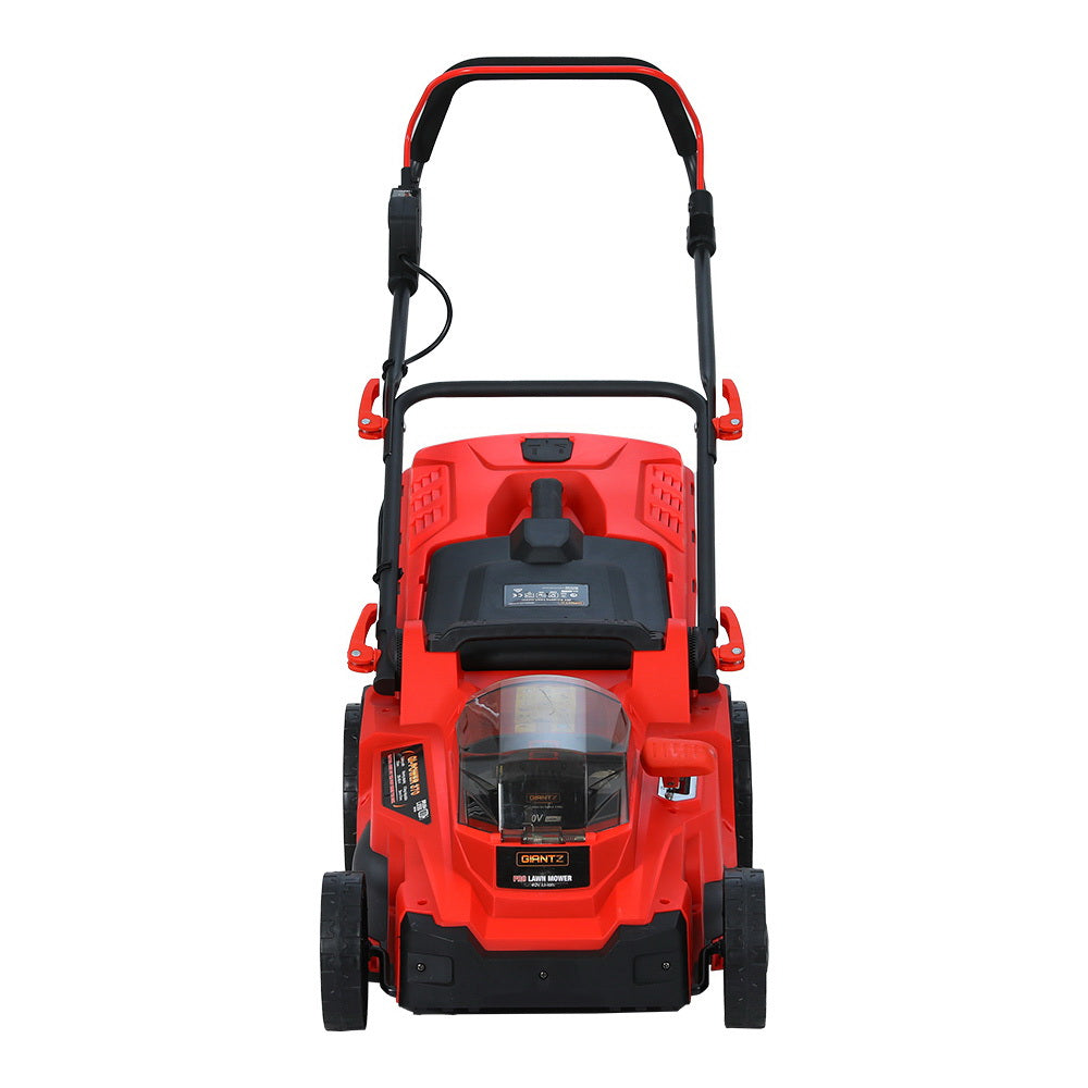 Giantz Cordless Electric Lawnmower with 40V Lithium Battery, showcasing its lightweight design and adjustable cutting height features.