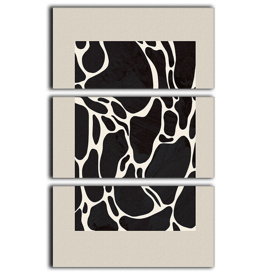Giraffe Sand 3 Split Panel Canvas Print showcasing three panels with a stunning design, perfect for home decor.