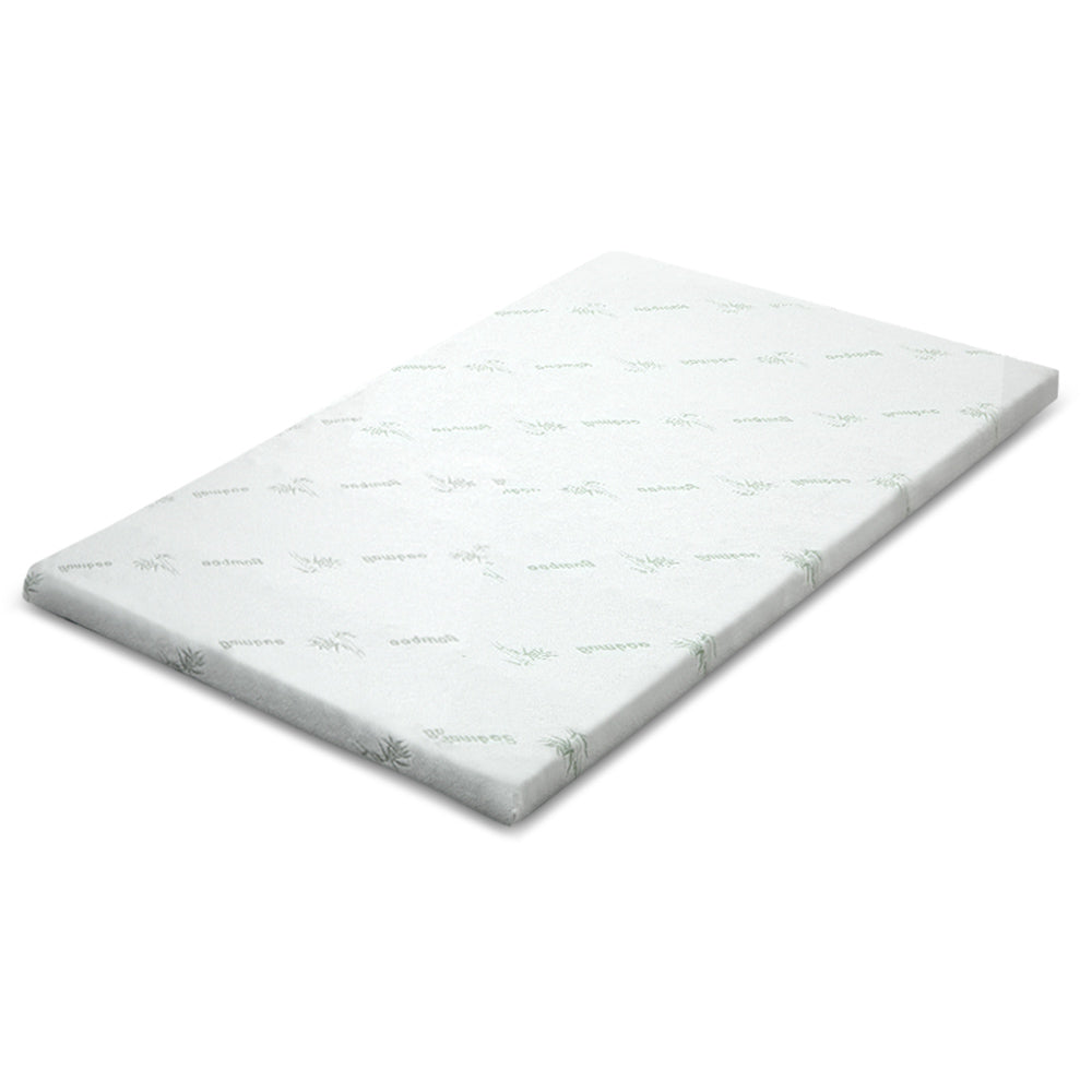 Giselle Bedding Cool Gel Memory Foam Mattress Topper with Bamboo Cover, showcasing its plush design and eco-friendly materials.