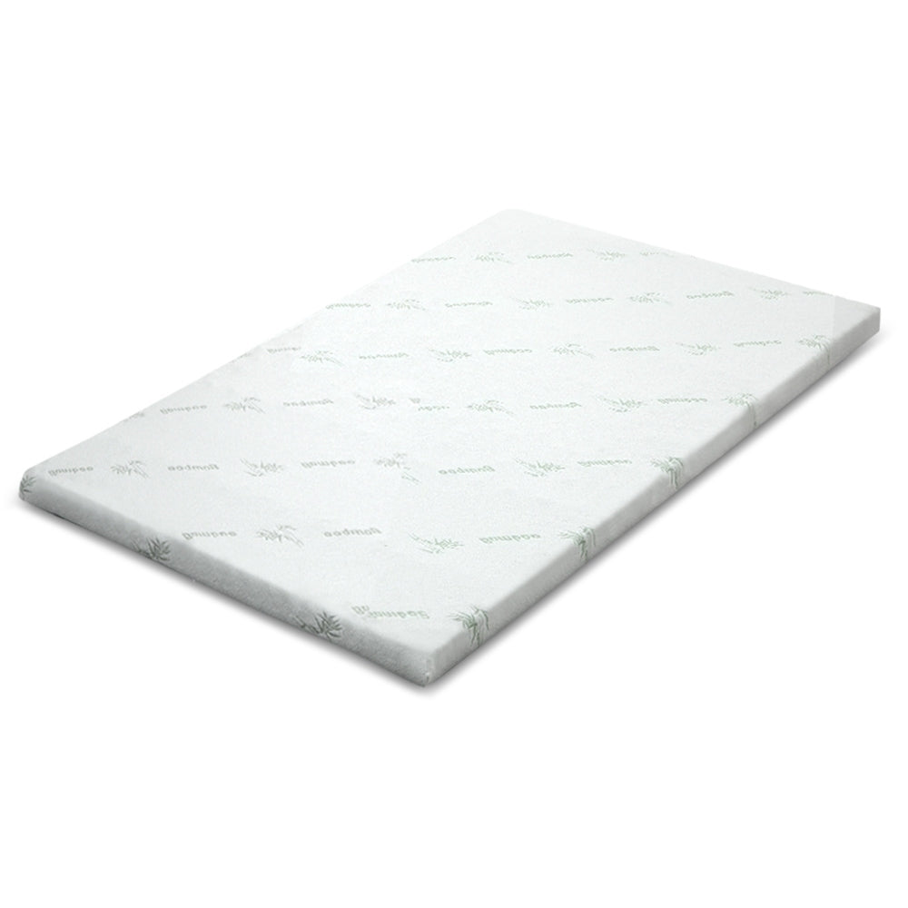 Giselle Bedding Cool Gel Memory Foam Mattress Topper with Bamboo Cover, showcasing its plush design and eco-friendly materials.
