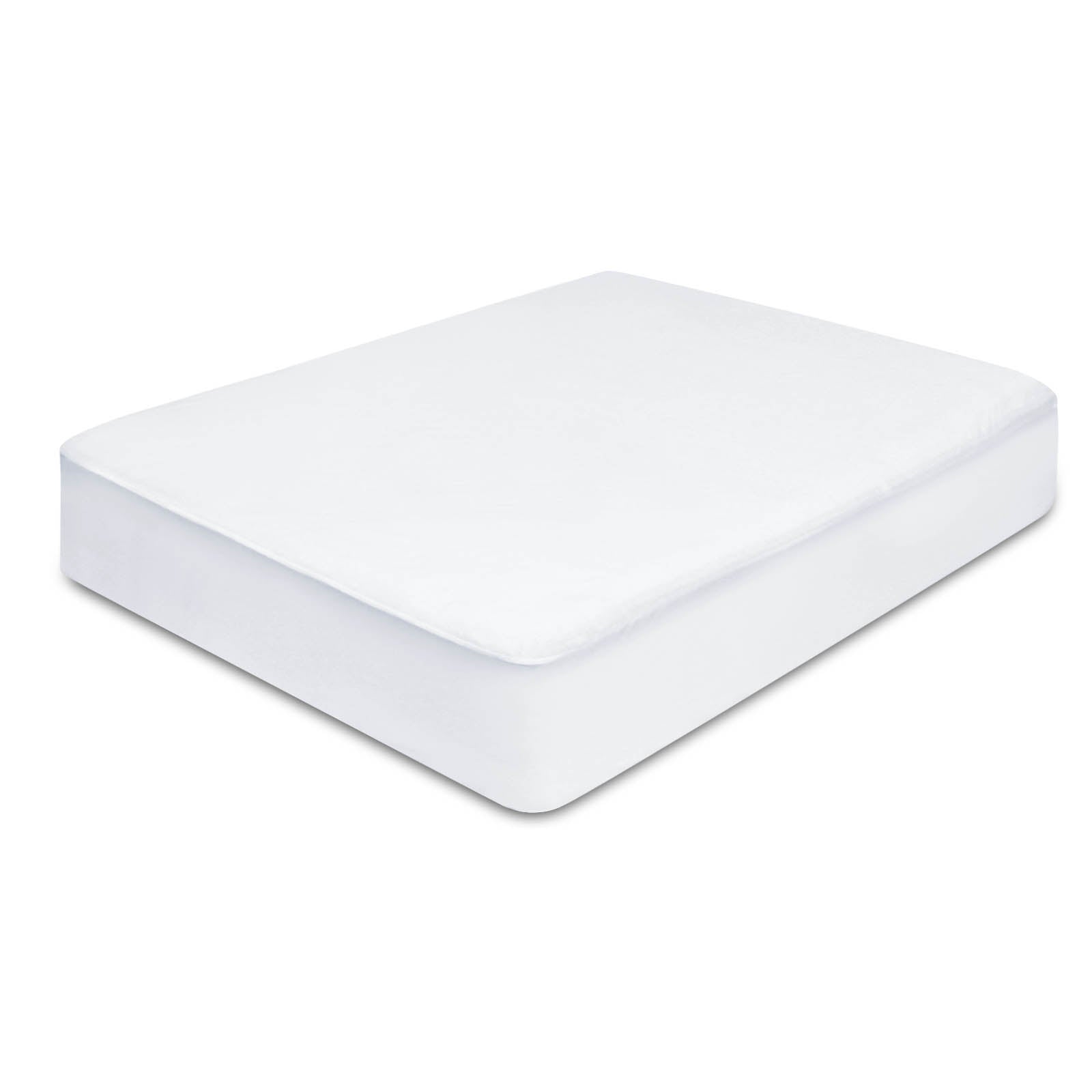 Giselle Bedding Double Size Waterproof Bamboo Mattress Protector, showcasing its soft bamboo fabric and elastic skirting.