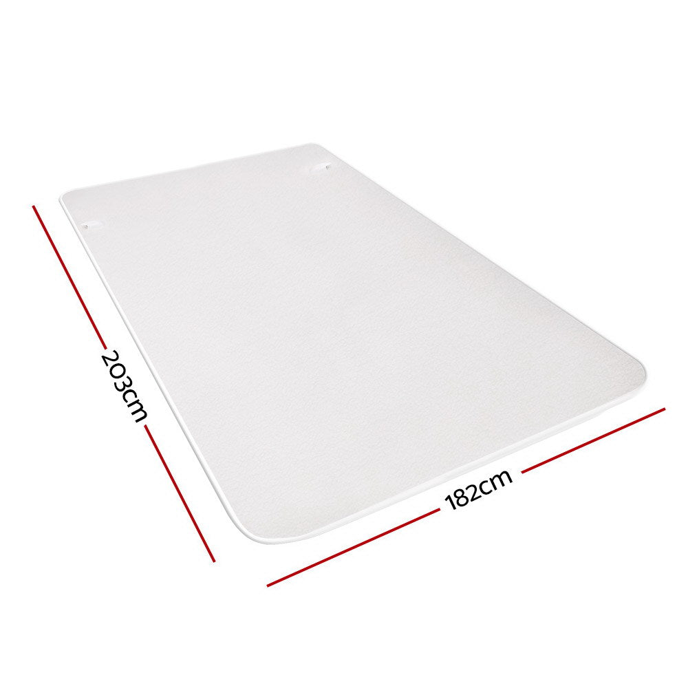 Giselle Bedding King Size Electric Blanket in white fleece, showcasing its soft texture and detachable remote control.