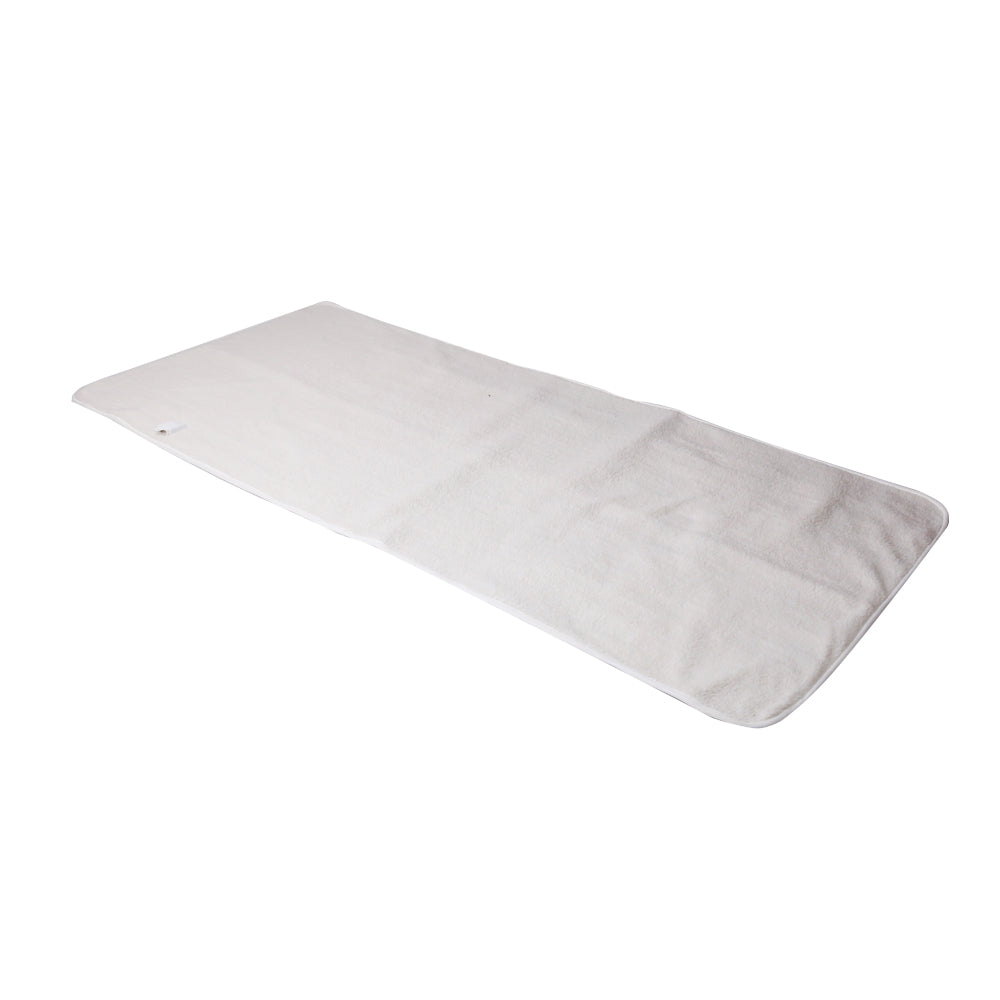 Giselle Bedding King Size Electric Blanket in white fleece, showcasing its soft texture and detachable remote control.