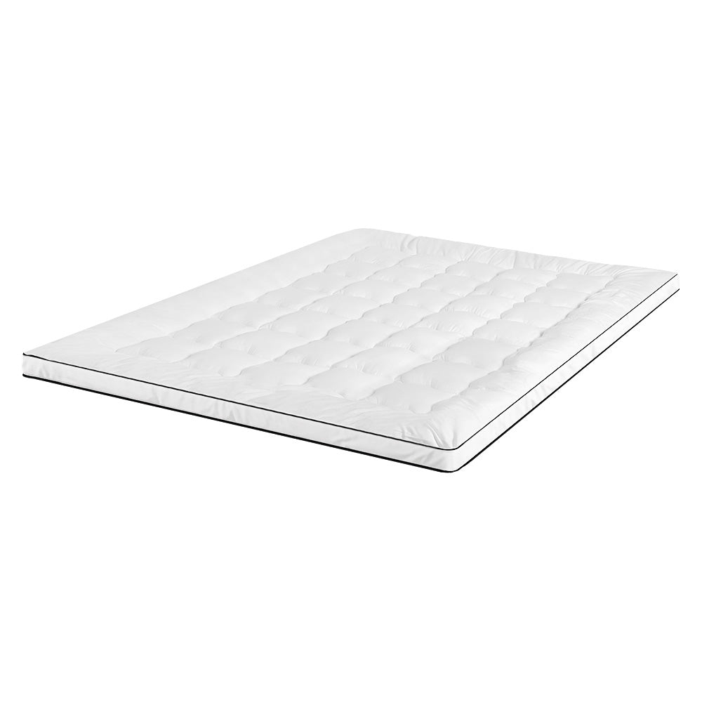 Giselle Bedding Mattress Topper Pillowtop in single size, showcasing its plush microfibre filling and polyester cover.