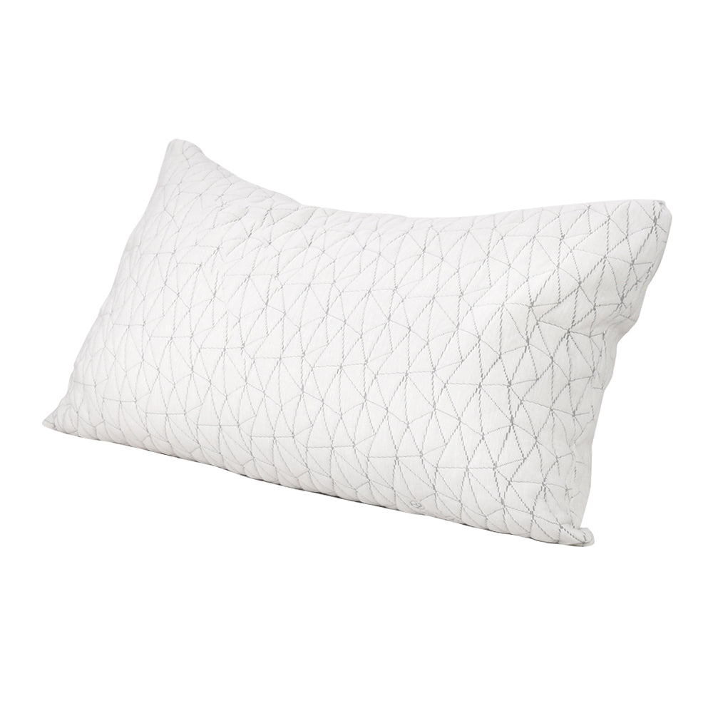 Giselle Bedding Set of 2 Rayon King Memory Foam Pillows with gel-infused filling and removable cover, ideal for neck and shoulder support.