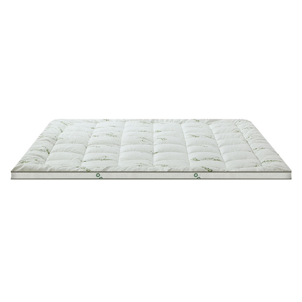 Giselle Pillowtop Mattress Topper featuring bamboo fabric and plush filling, designed for comfort and breathability.