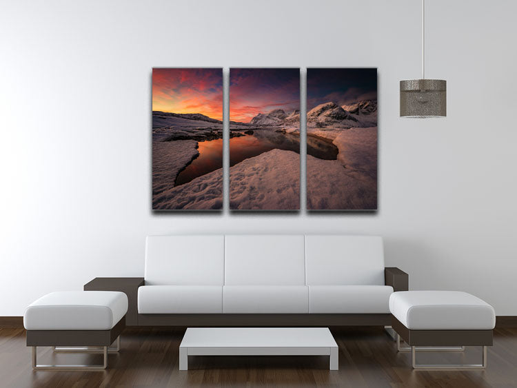 Good Morning 3 Split Panel Canvas Print showcasing three high-quality canvases with vibrant colors and captivating designs, perfect for home decor.