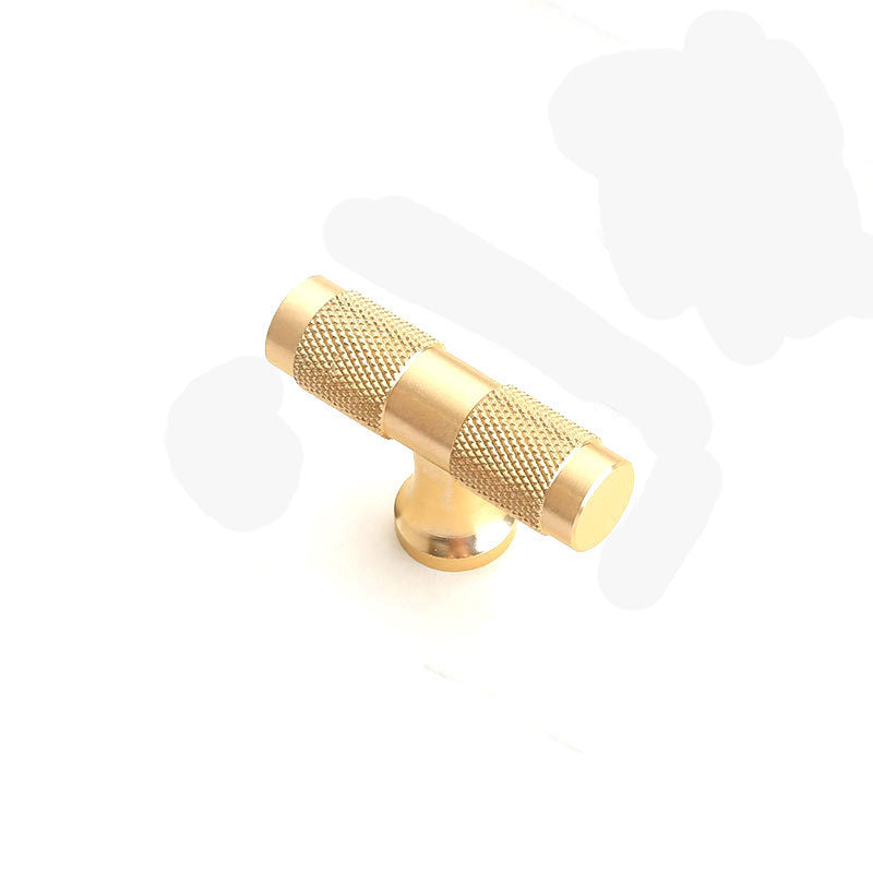 Elegant gold furniture door kitchen cabinet handles with a modern design, featuring a brushed nickel finish and laser edging.