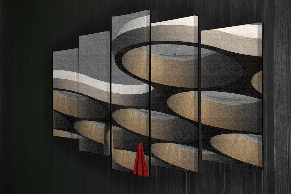 Golden Canopy 5 Split Panel Canvas artwork featuring vibrant colors and a cohesive design across five panels.