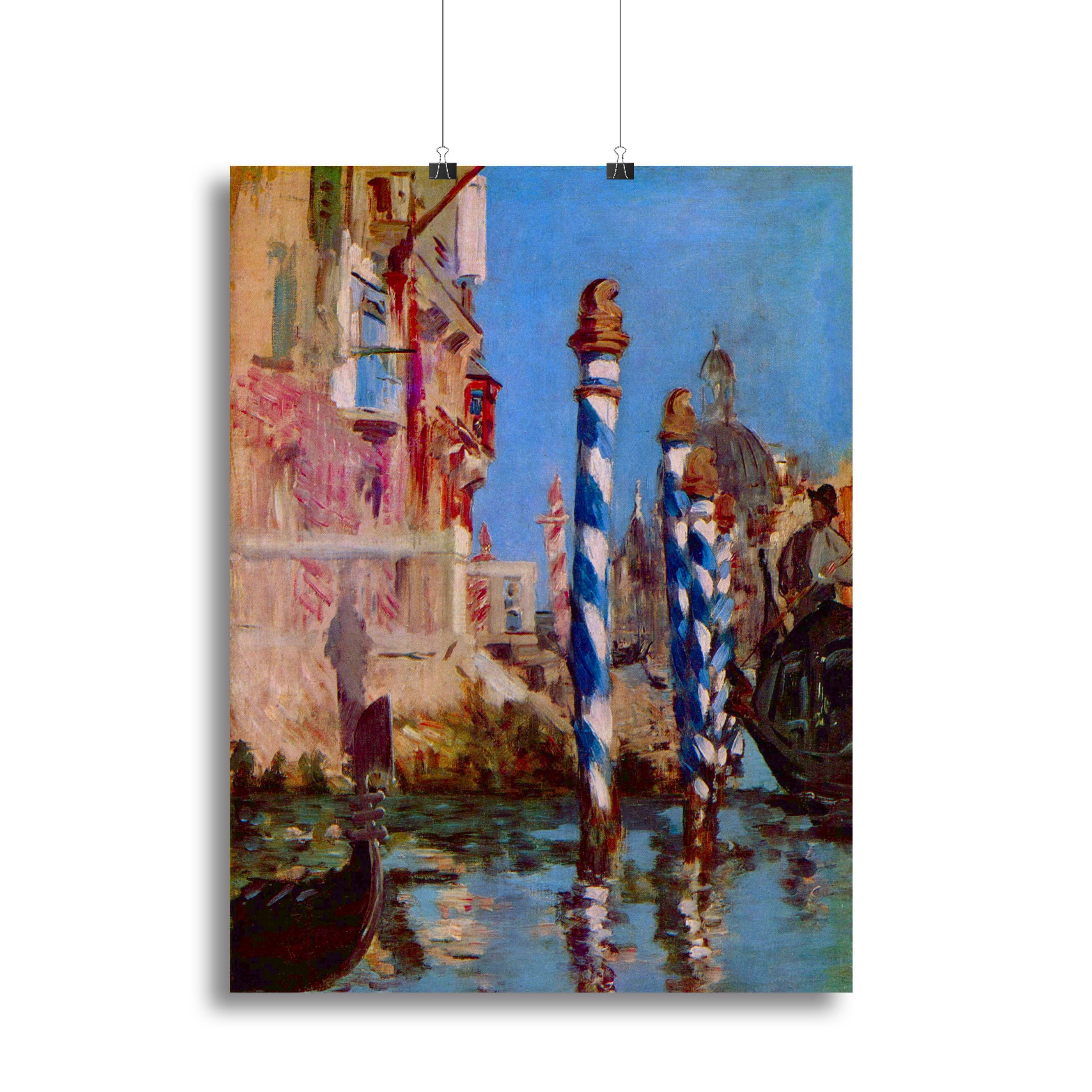 Canvas print of Edouard Manet's Grand Canal in Venice, showcasing vibrant colors and intricate details.