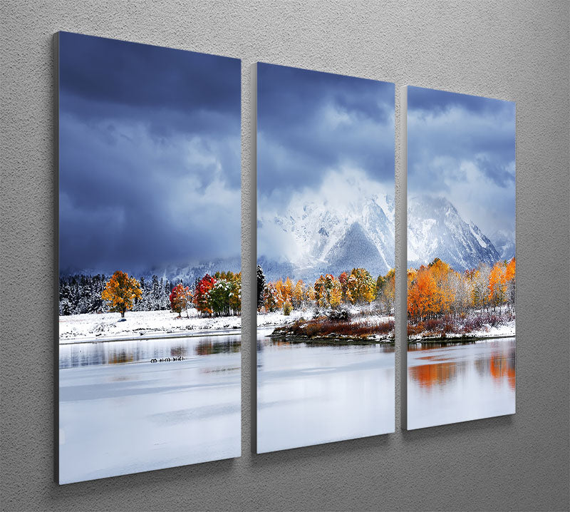 Grand Teton National Park 3-panel canvas print showcasing stunning mountain landscapes.