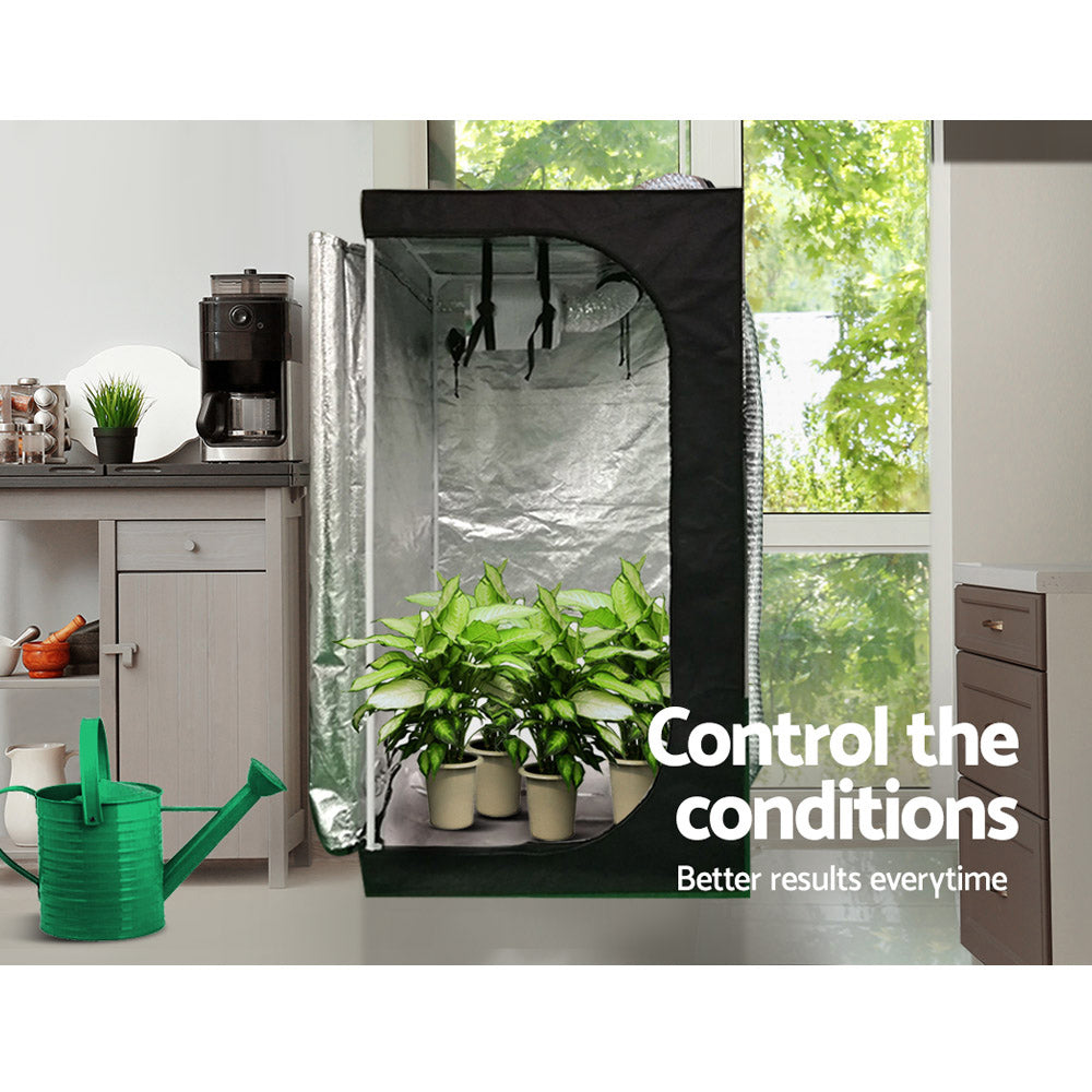 Greenfingers Ventilation Fan and Active Carbon Filter Ducting Kit featuring a 6-inch fan, carbon filter, and 5 meters of aluminum ducting for indoor gardening.