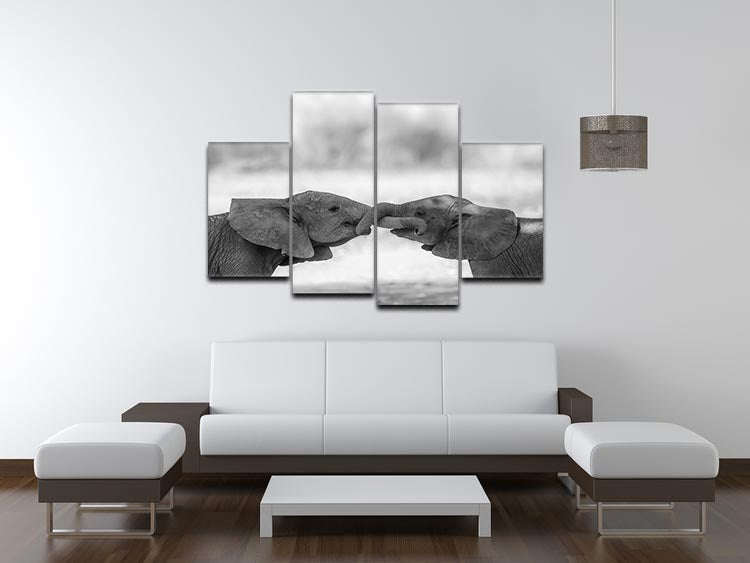 A vibrant 4-split panel canvas artwork showcasing a cohesive design, perfect for home or office decor.