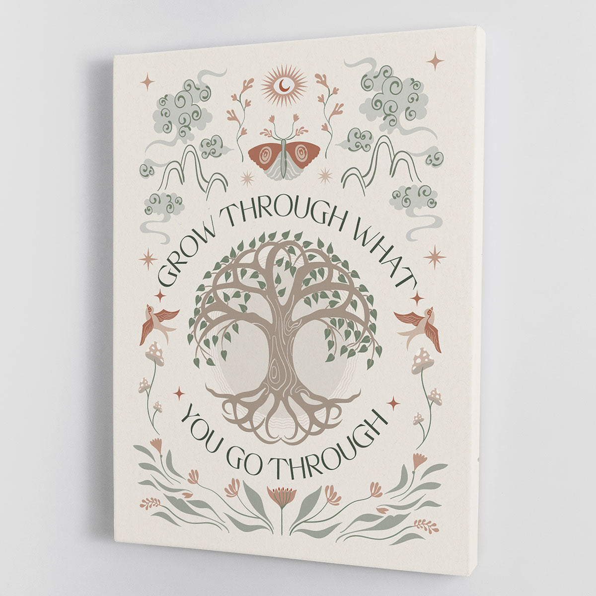 A beautiful Grow Through Canvas Print showcasing vibrant colors and intricate designs, perfect for home or office decor.