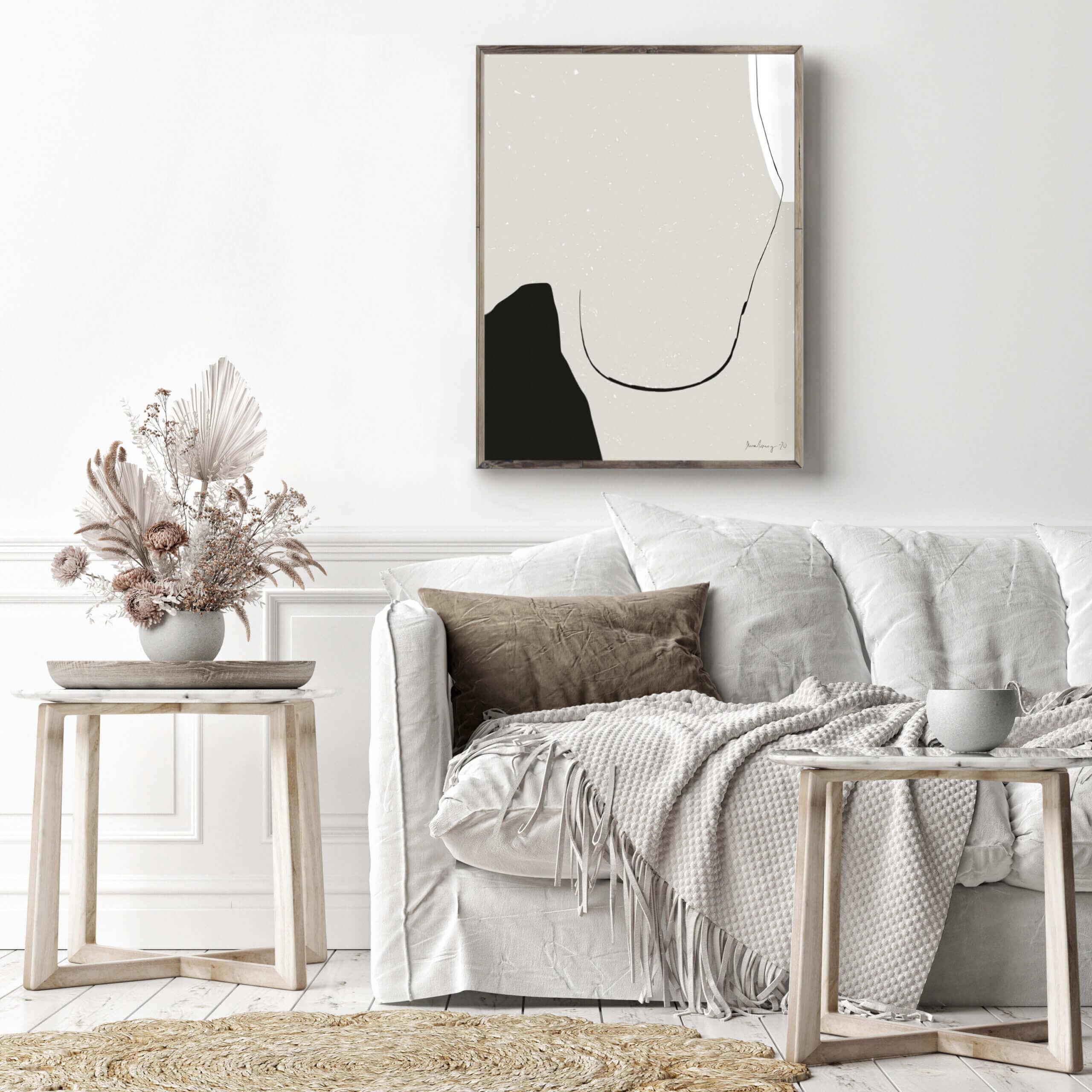 GRY juliste art print featuring a modern design, available in two sizes, ideal for framing and wall collages.