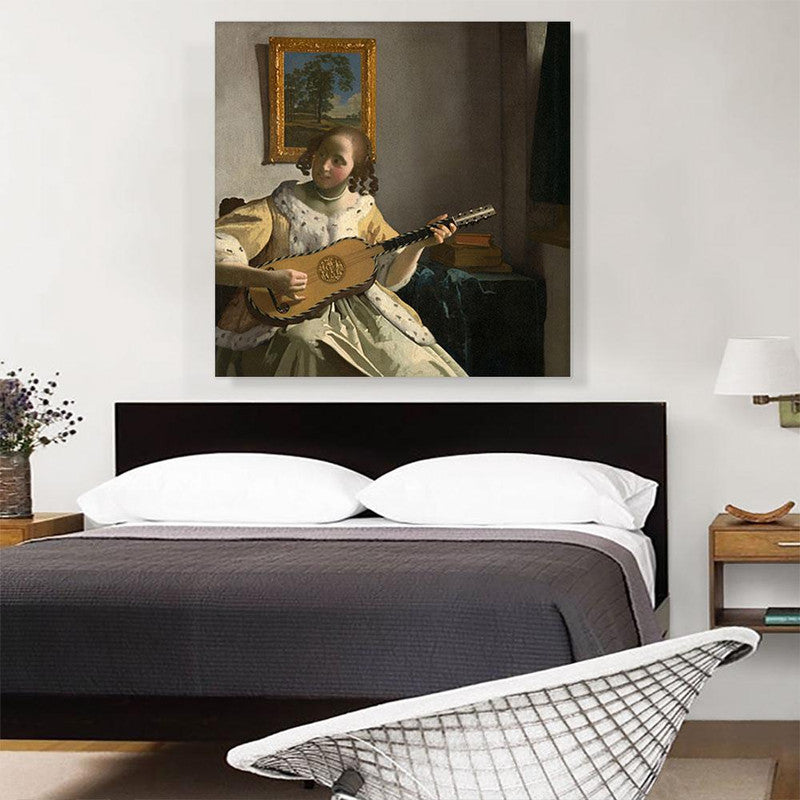 Guitar Player 1670 canvas print featuring vibrant colors and intricate details, perfect for music lovers.