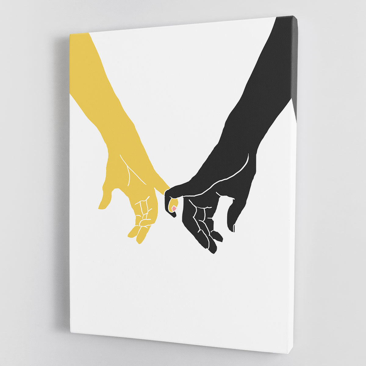A vibrant Hands Pinky Canvas Print showcasing elegant design and colors, perfect for home or office decor.