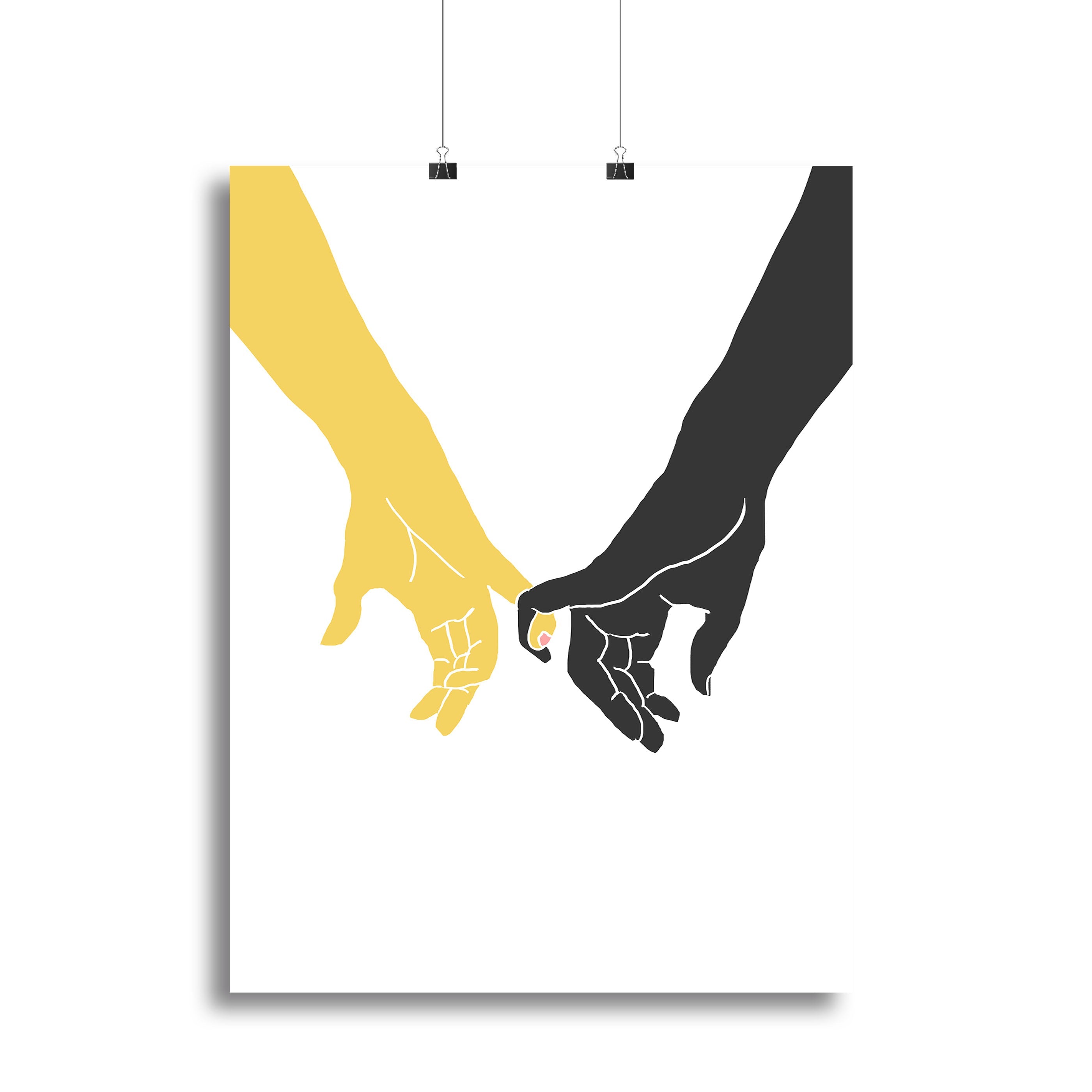 A vibrant Hands Pinky Canvas Print showcasing elegant design and colors, perfect for home or office decor.