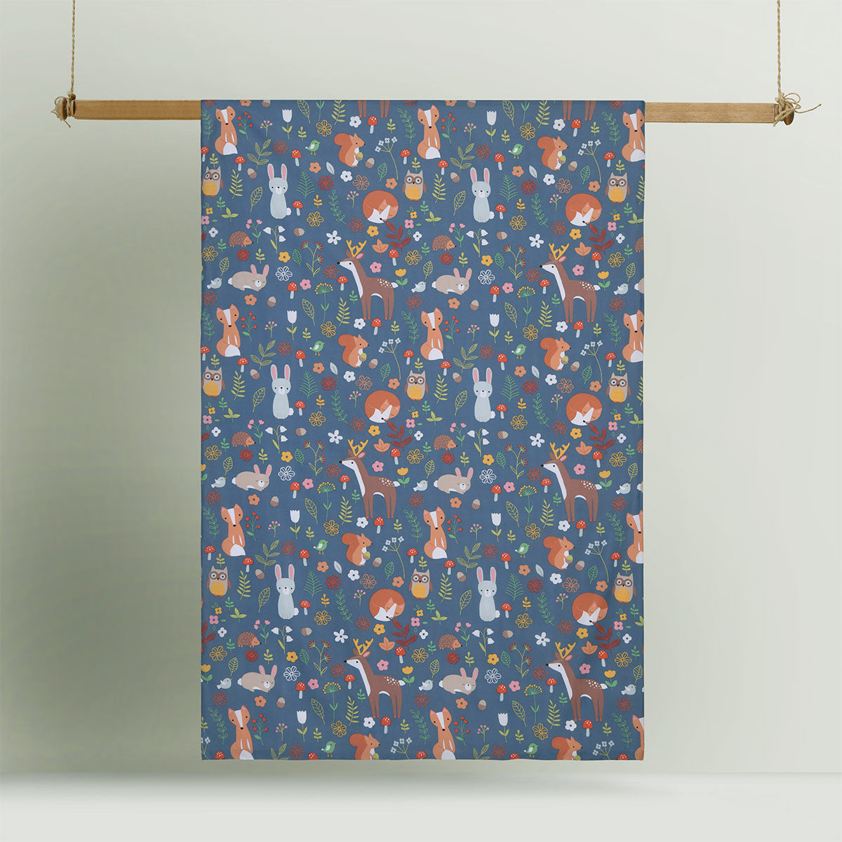 Happy Kids Nature Forest Quilt Cover Set featuring glow in the dark designs, colorful fabric, and a cozy pillowcase.