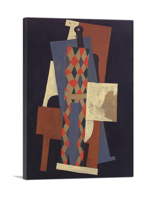 Harlequin 1915 canvas art featuring vibrant colors and intricate design, perfect for enhancing home decor.