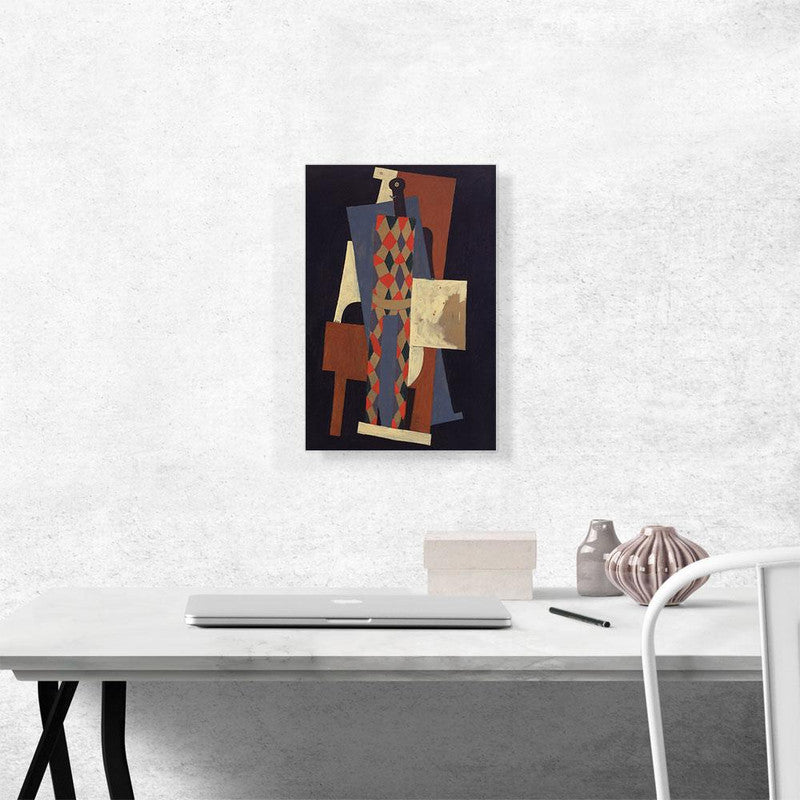 Harlequin 1915 canvas art featuring vibrant colors and intricate design, perfect for enhancing home decor.