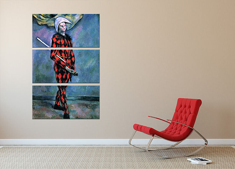 Harlequin by Cezanne 3 Split Panel Canvas Print showcasing vibrant colors and elegant design, perfect for home decor.