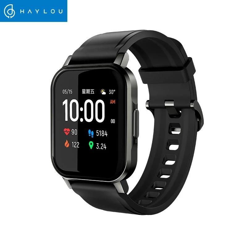 Haylou Solar Mini LS02 Smart Watch showcasing its sleek design and features, ideal for fitness tracking and daily wear.