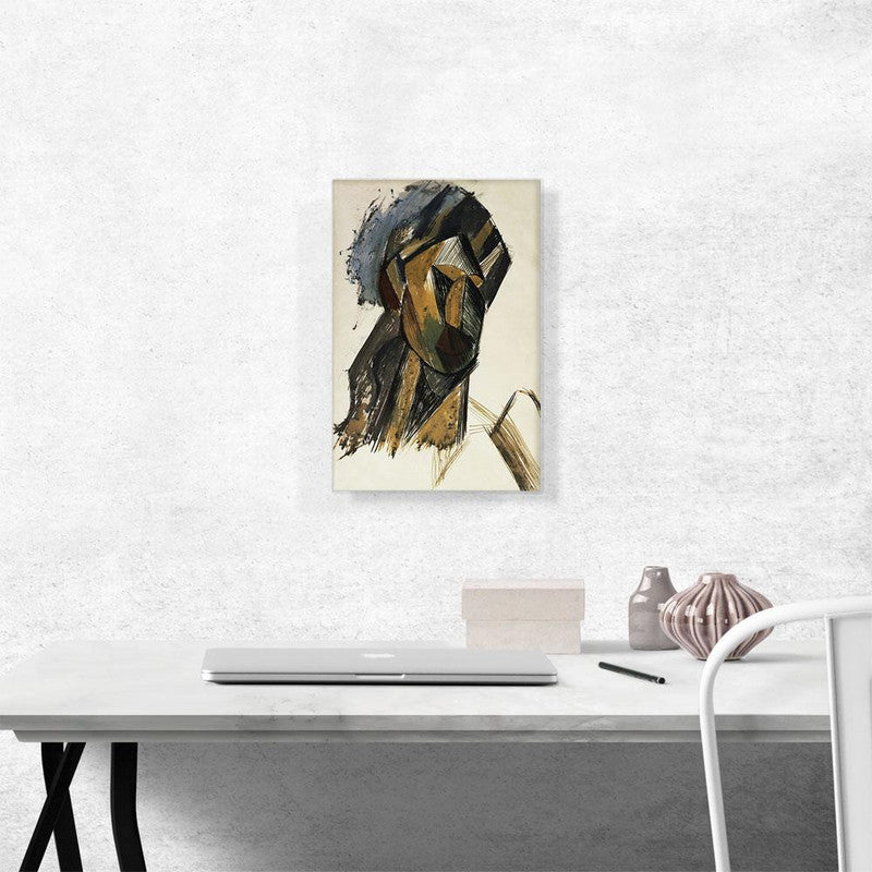 Canvas art print titled 'Head of a Woman 1909', featuring a graceful female portrait with soft colors and intricate details.