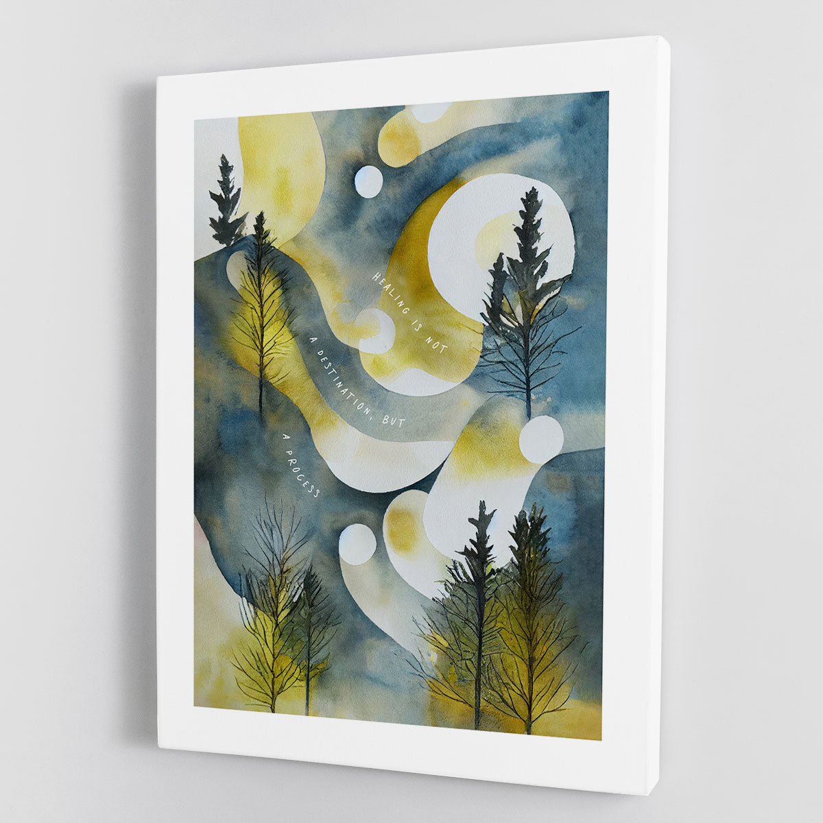 Healing Is A Process canvas print featuring inspirational design, perfect for home or office decor.