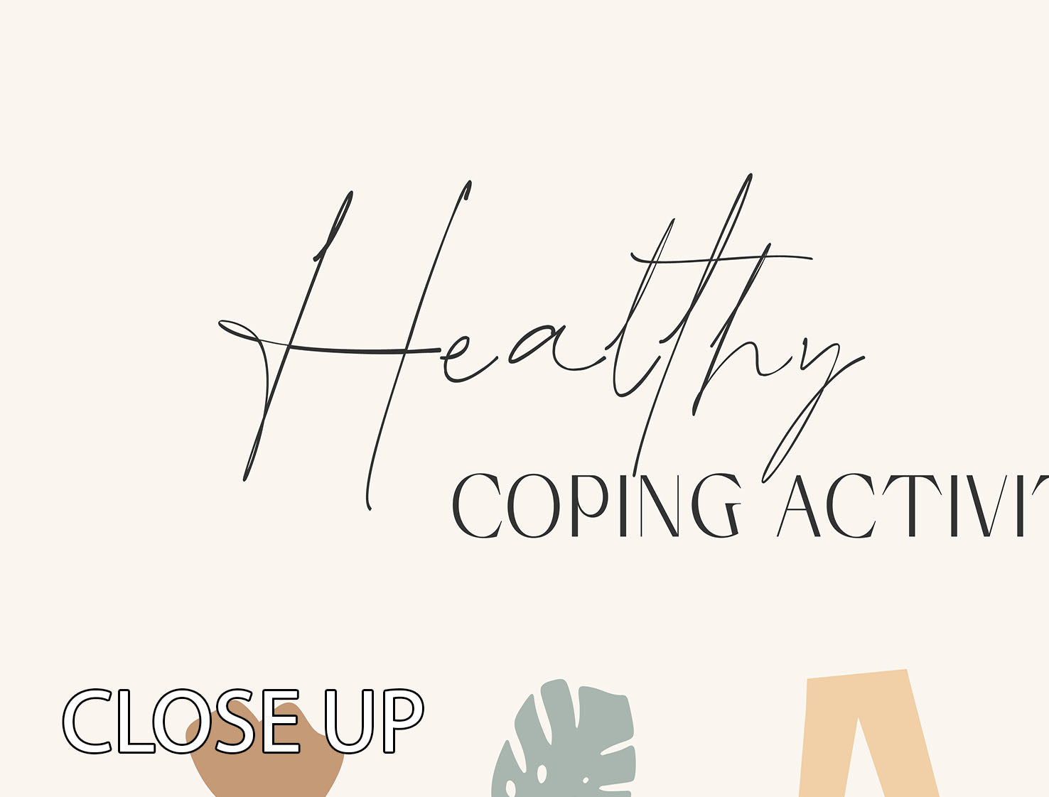 Healthy Cope 3 Split Panel Canvas Print showcasing three beautiful panels with modern art design, perfect for home decor.