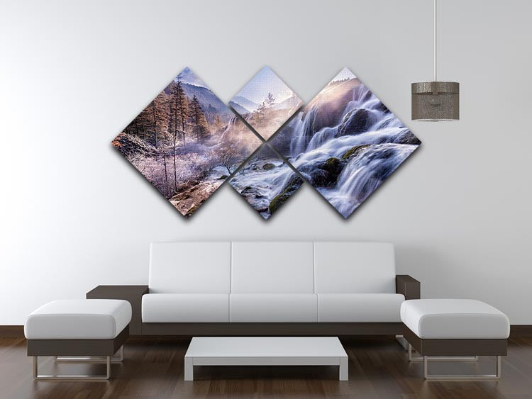 Heartless Valley 4 Square Multi Panel Canvas artwork featuring four equal square sections, beautifully arranged to create a cohesive design.