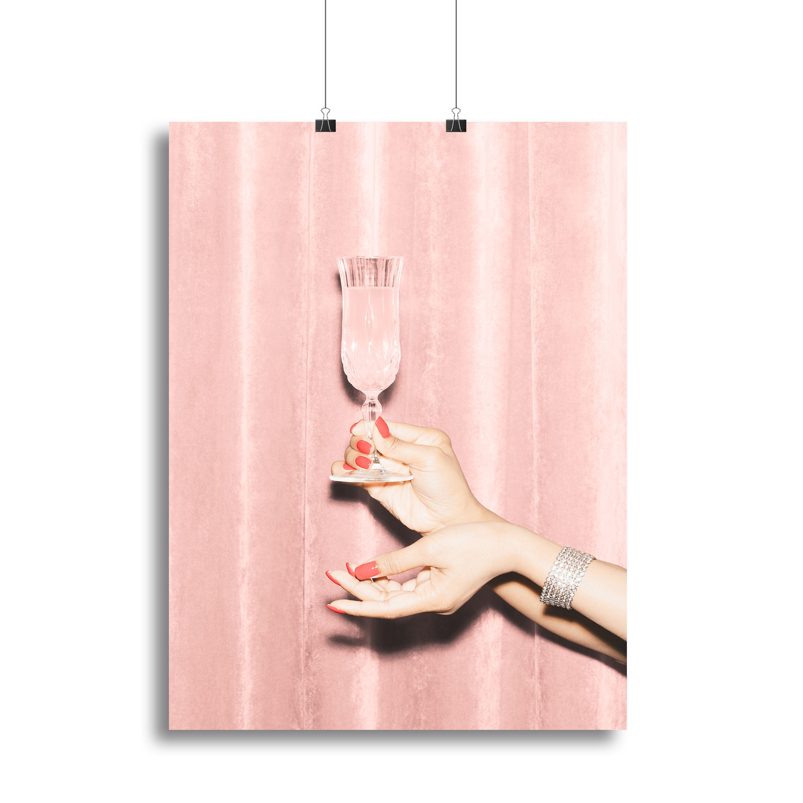 Here's To Pink 01 Canvas Print featuring vibrant pink hues and modern abstract design, perfect for home decor.